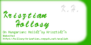 krisztian hollosy business card